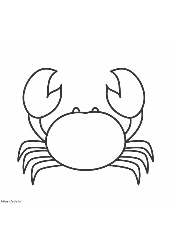 Coloriage Aperçu du crabe à imprimer dessin