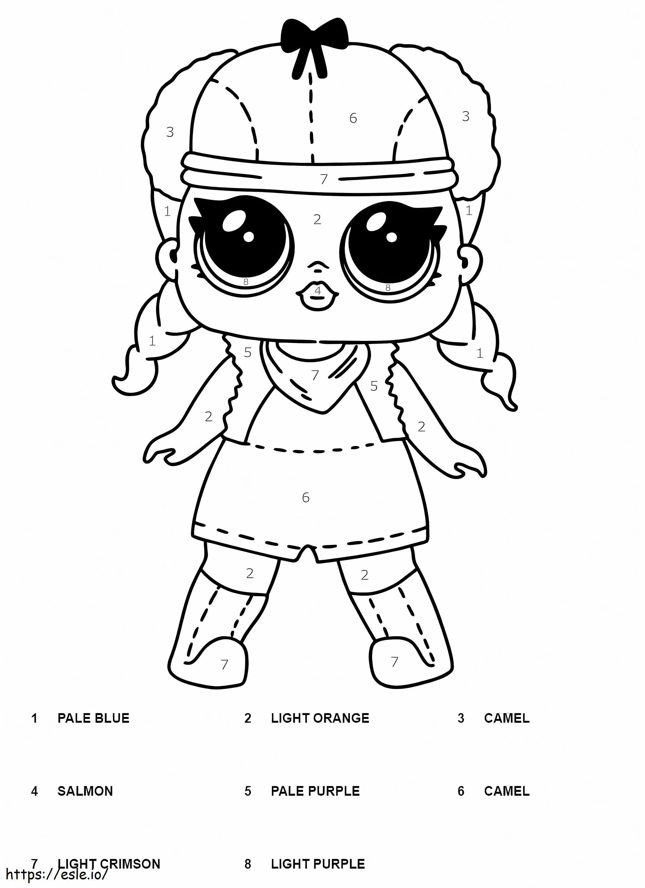 LOL Color By Number Worksheet coloring page