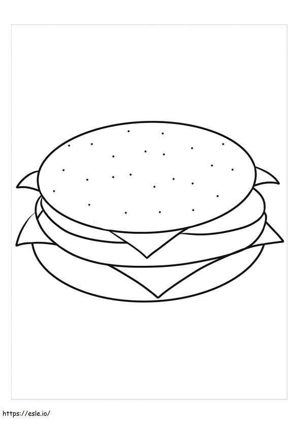 Perfecte hamburger kleurplaat kleurplaat