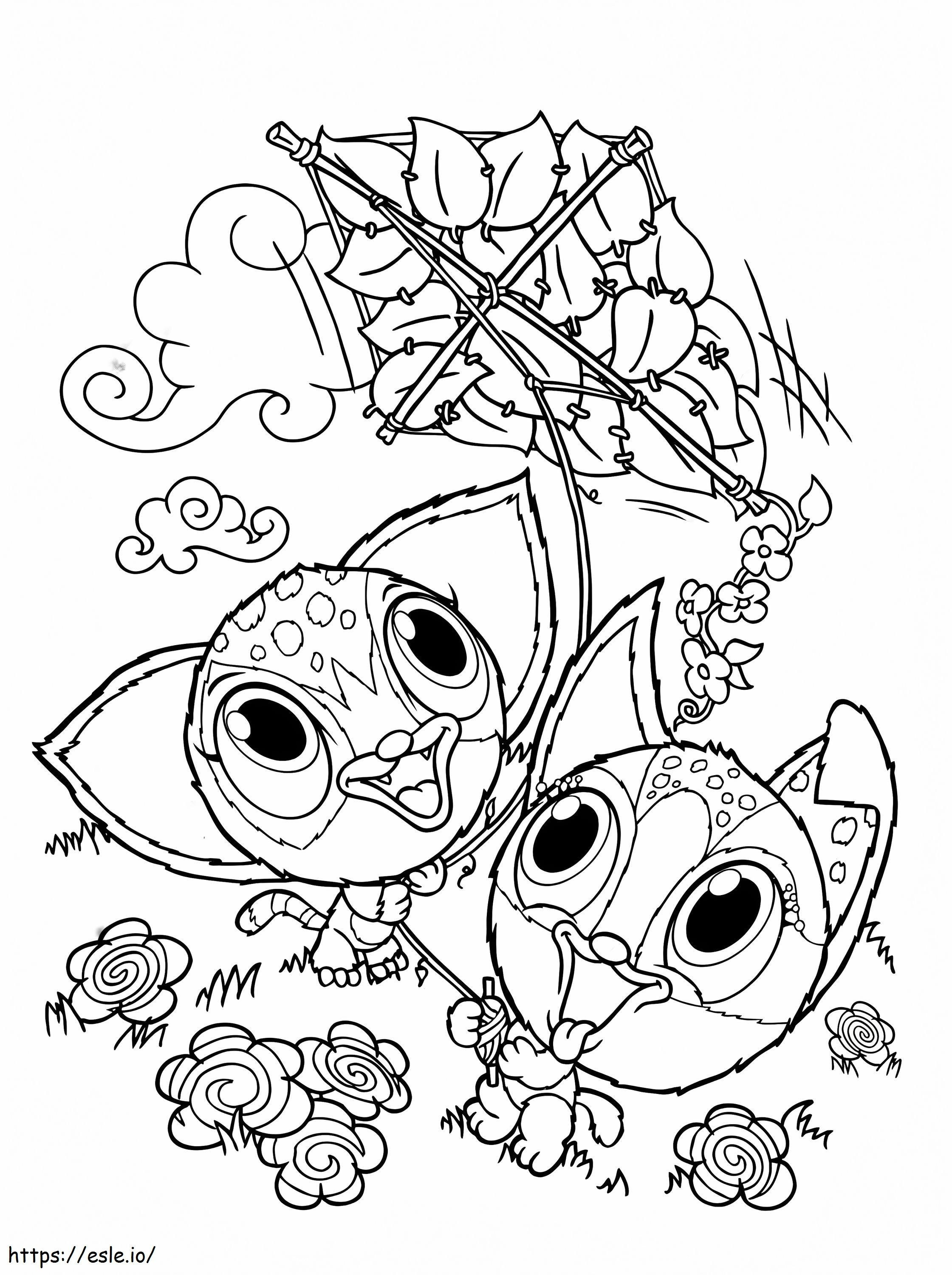 Lovely Zoobles coloring page