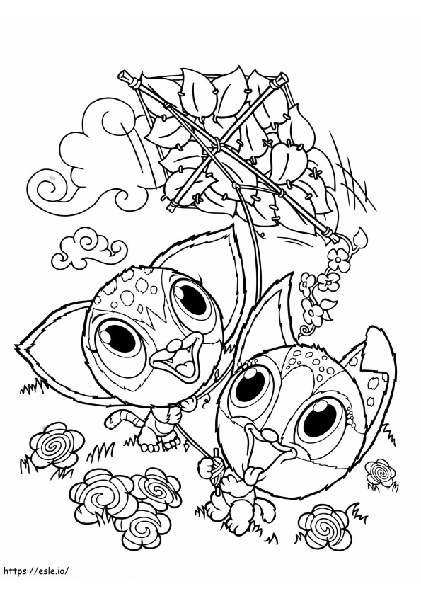 Lovely Zoobles coloring page