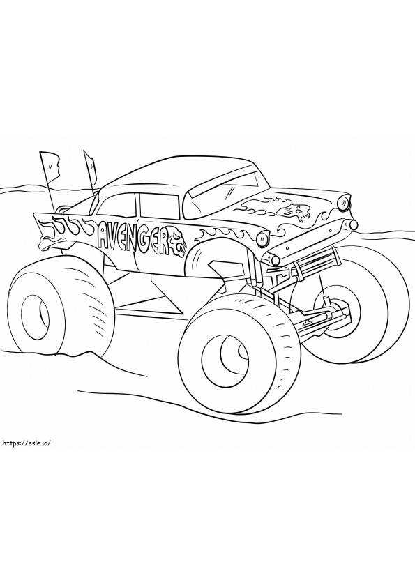 Avenger Monster Truck coloring page