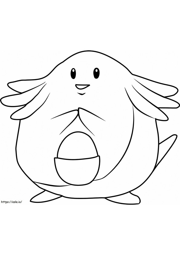 Cute Chansey Pokemon coloring page