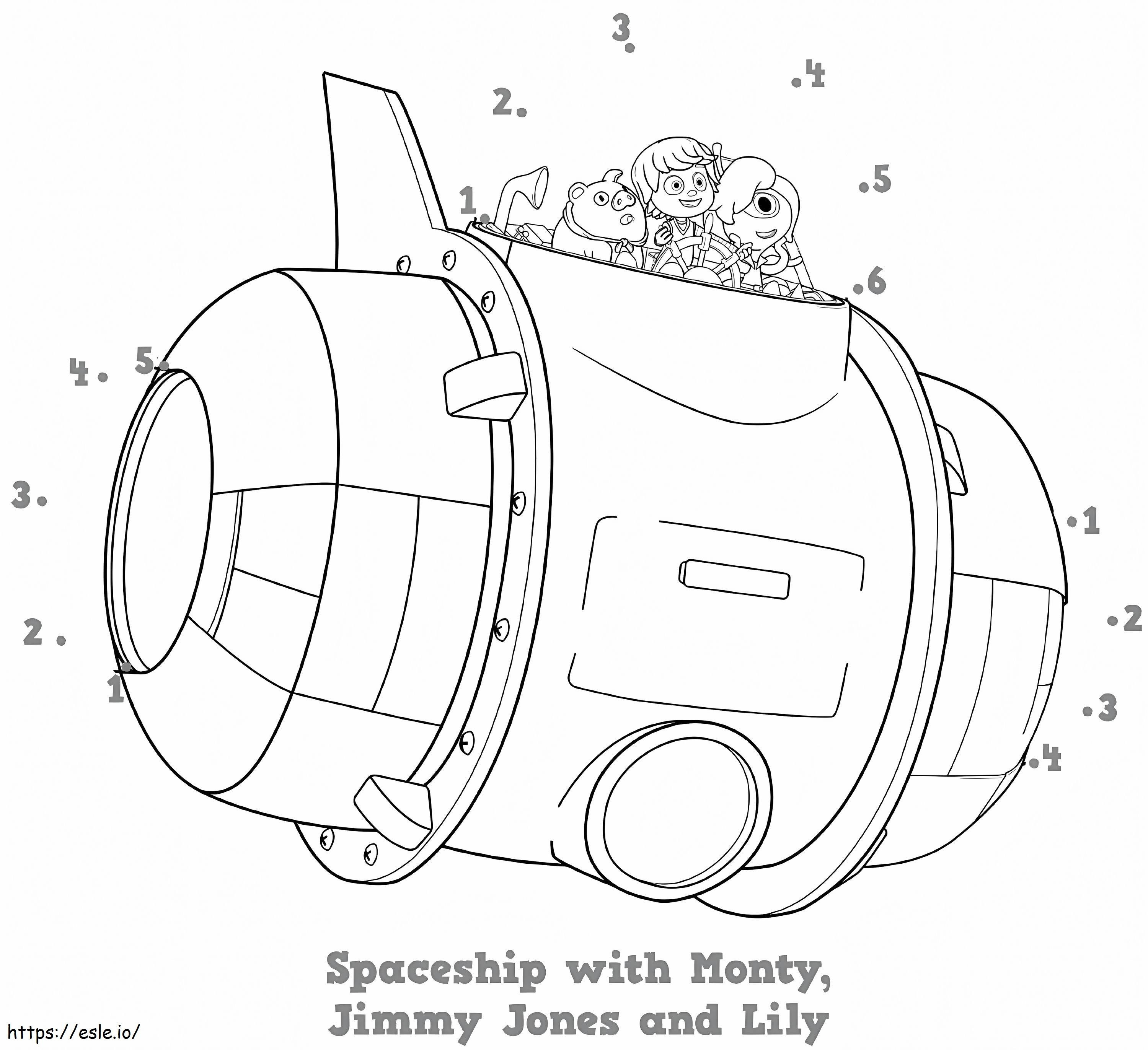 Spaceship Kazoops Coloring Page coloring page