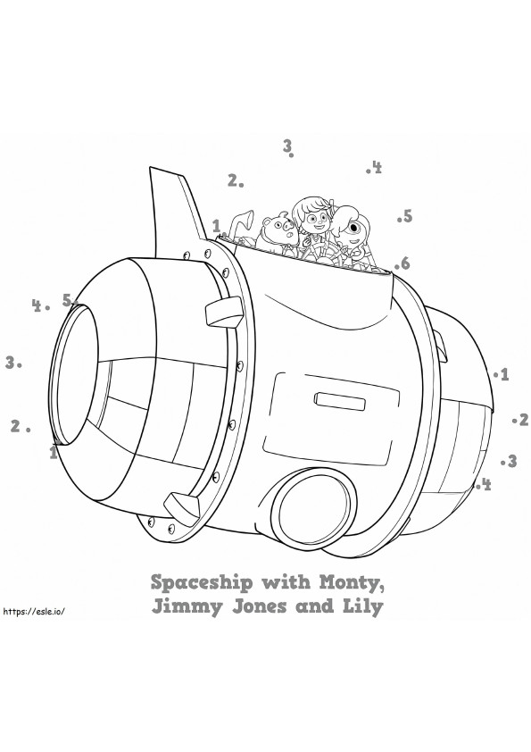 Spaceship Kazoops Coloring Page coloring page