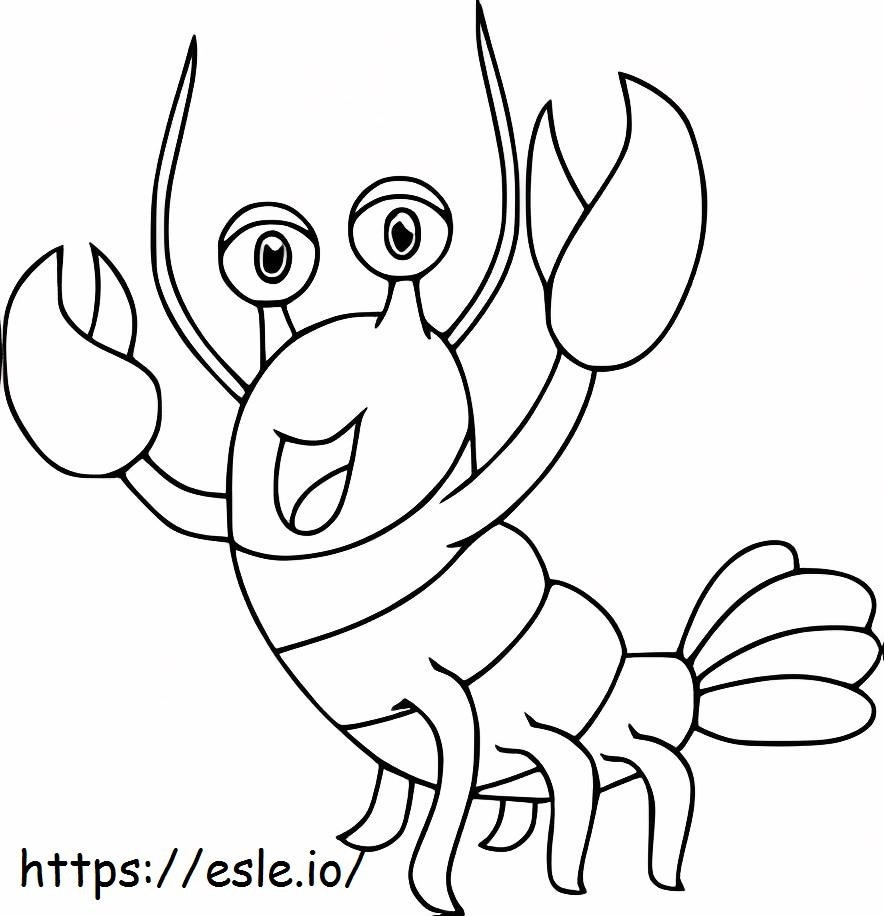 Coloriage Amusez-vous avec le homard à imprimer dessin