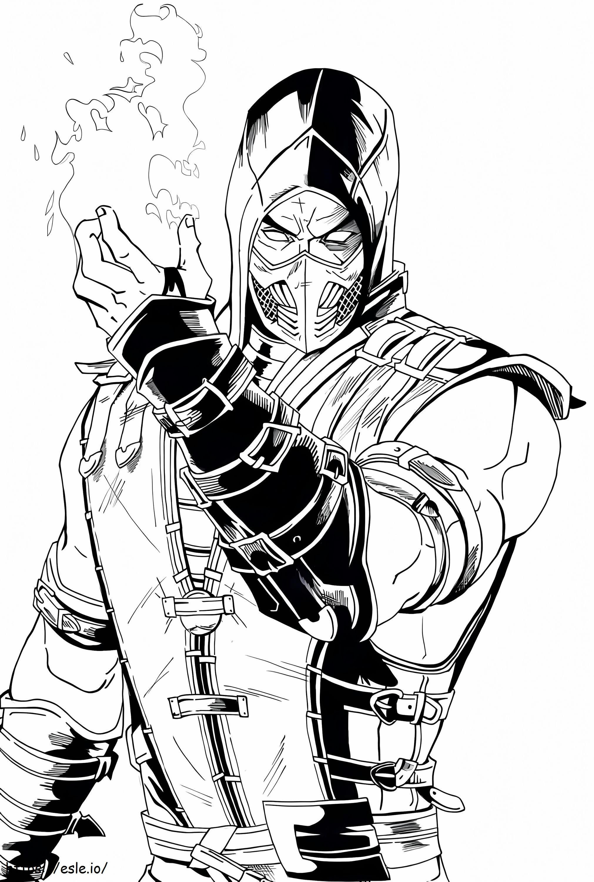 Sub Zero Using His Power coloring page