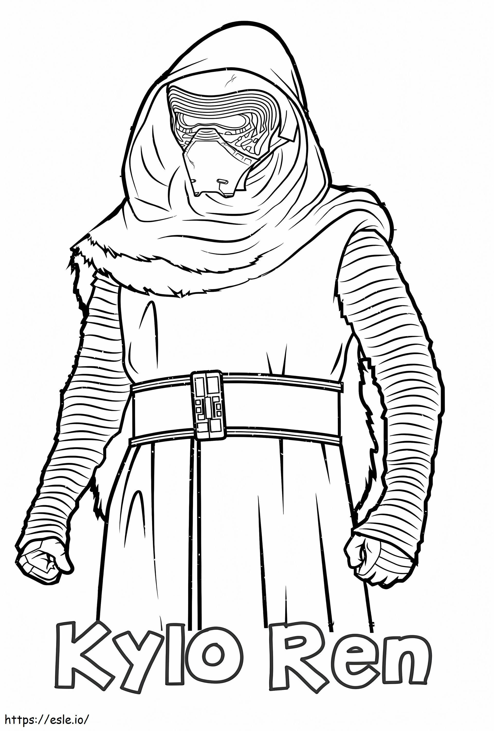 Cool Kylo Ren coloring page