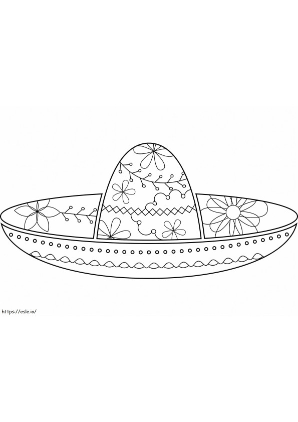 Flower Hat coloring page