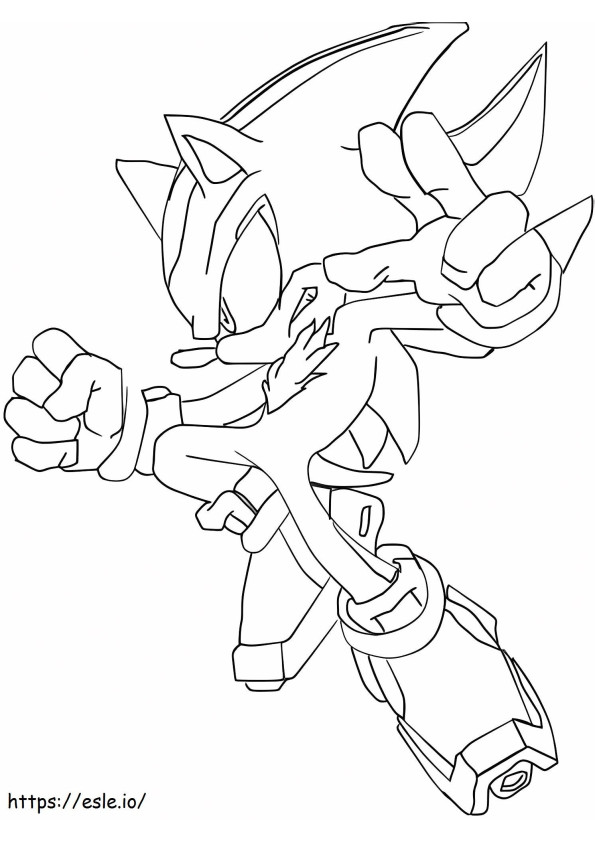 Print Shadow The Hedgehog coloring page