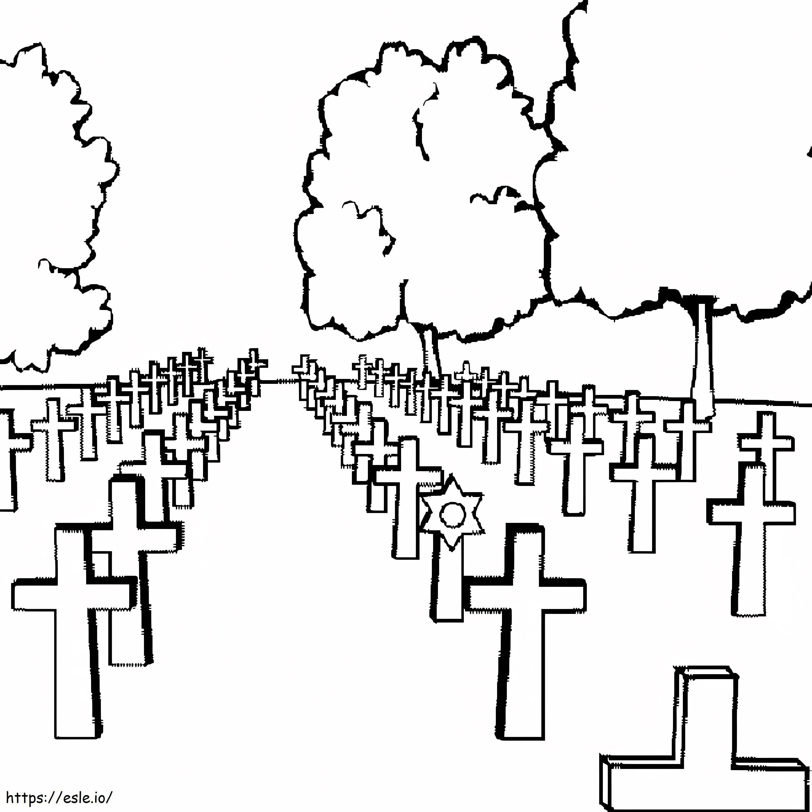 Cemetery 9 coloring page