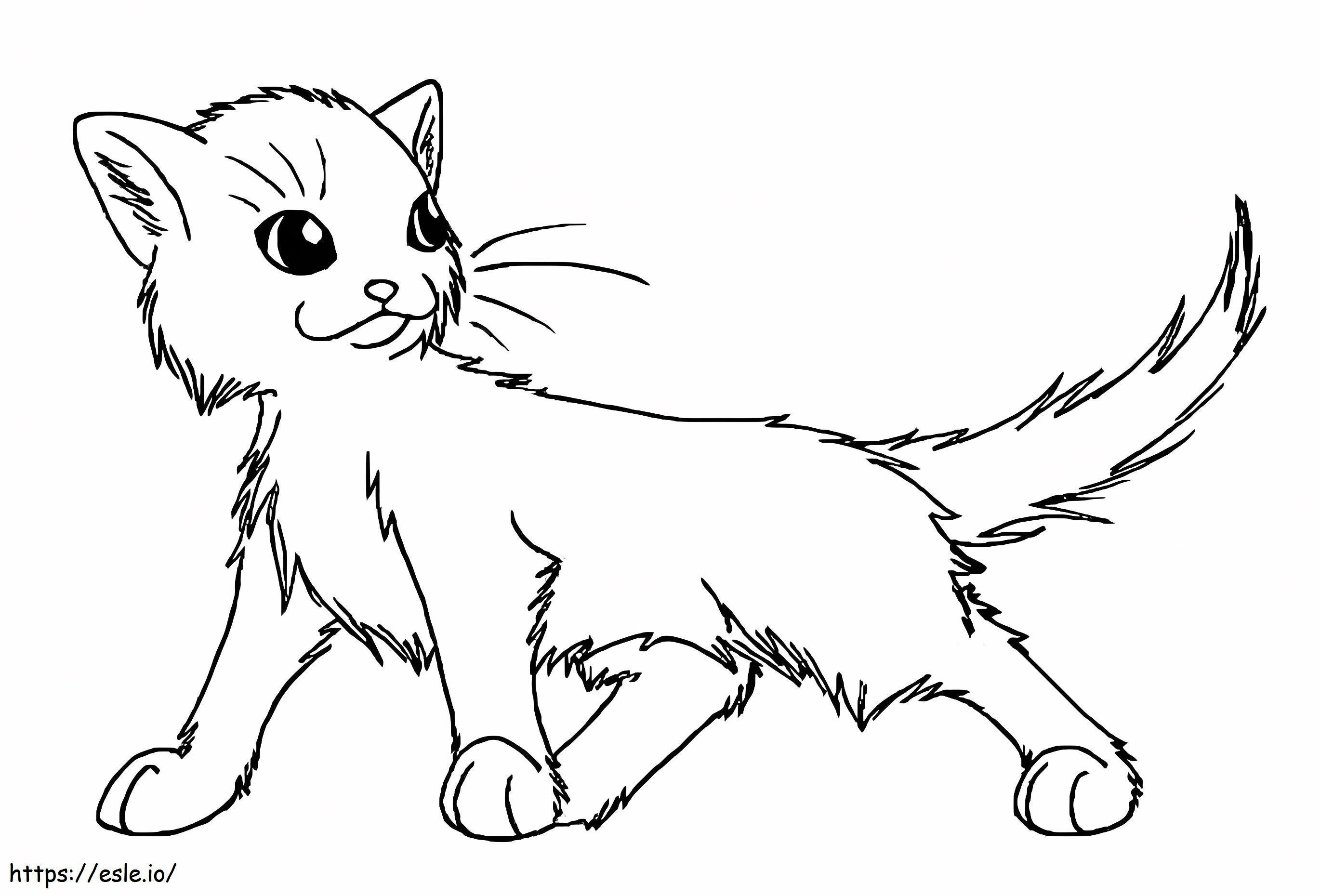 Sevimli Savaşçı Kedi boyama