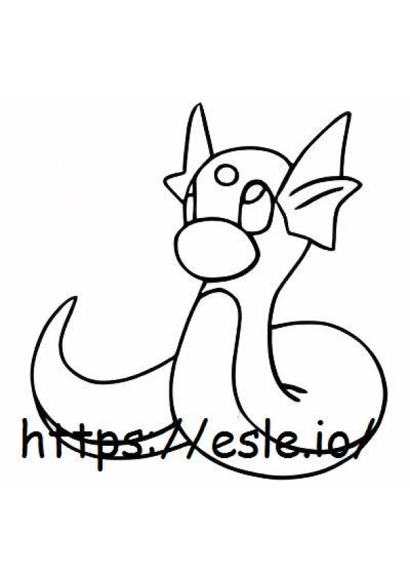 Dratini coloring page