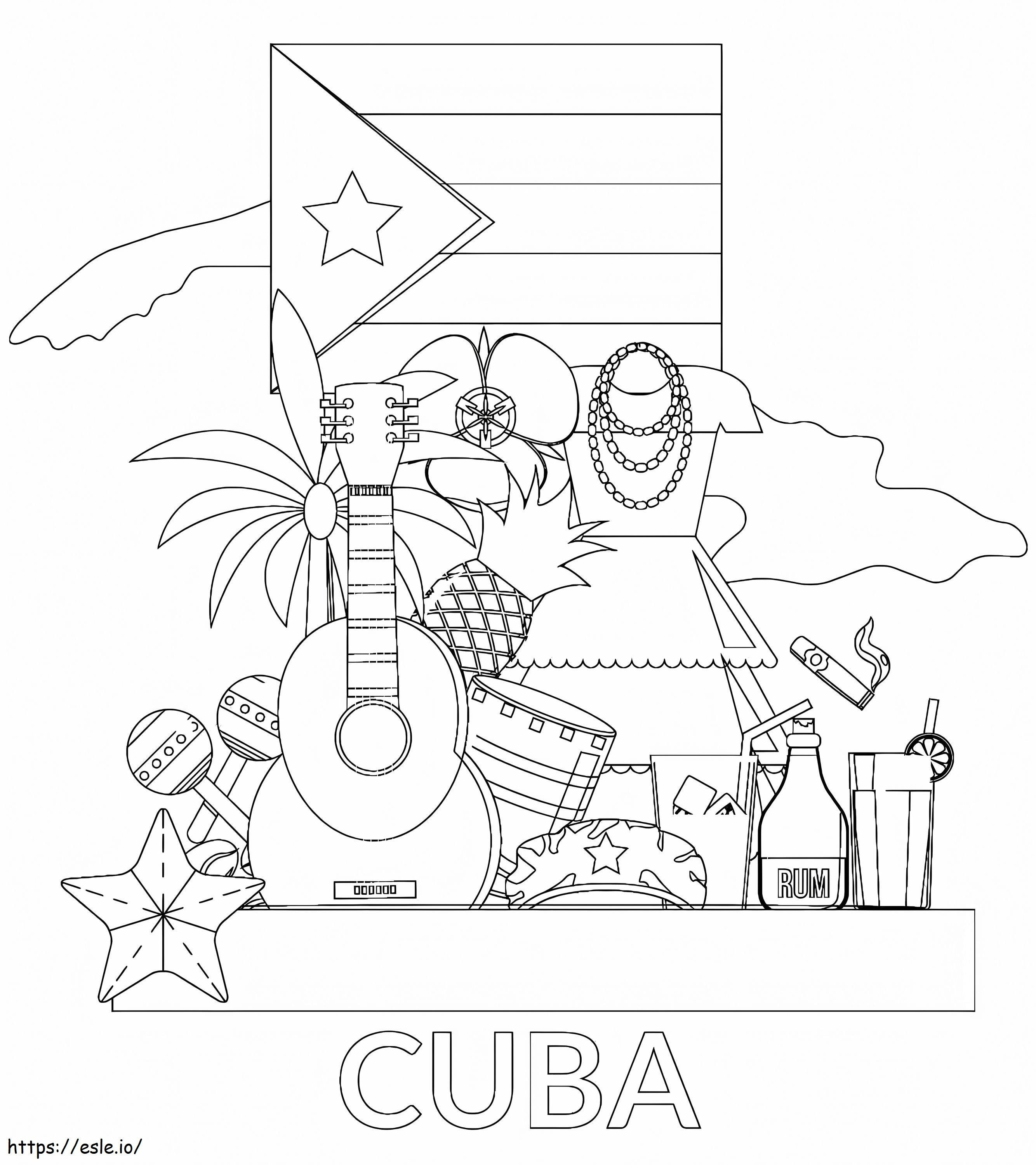 Cuba stampabile gratuitamente da colorare