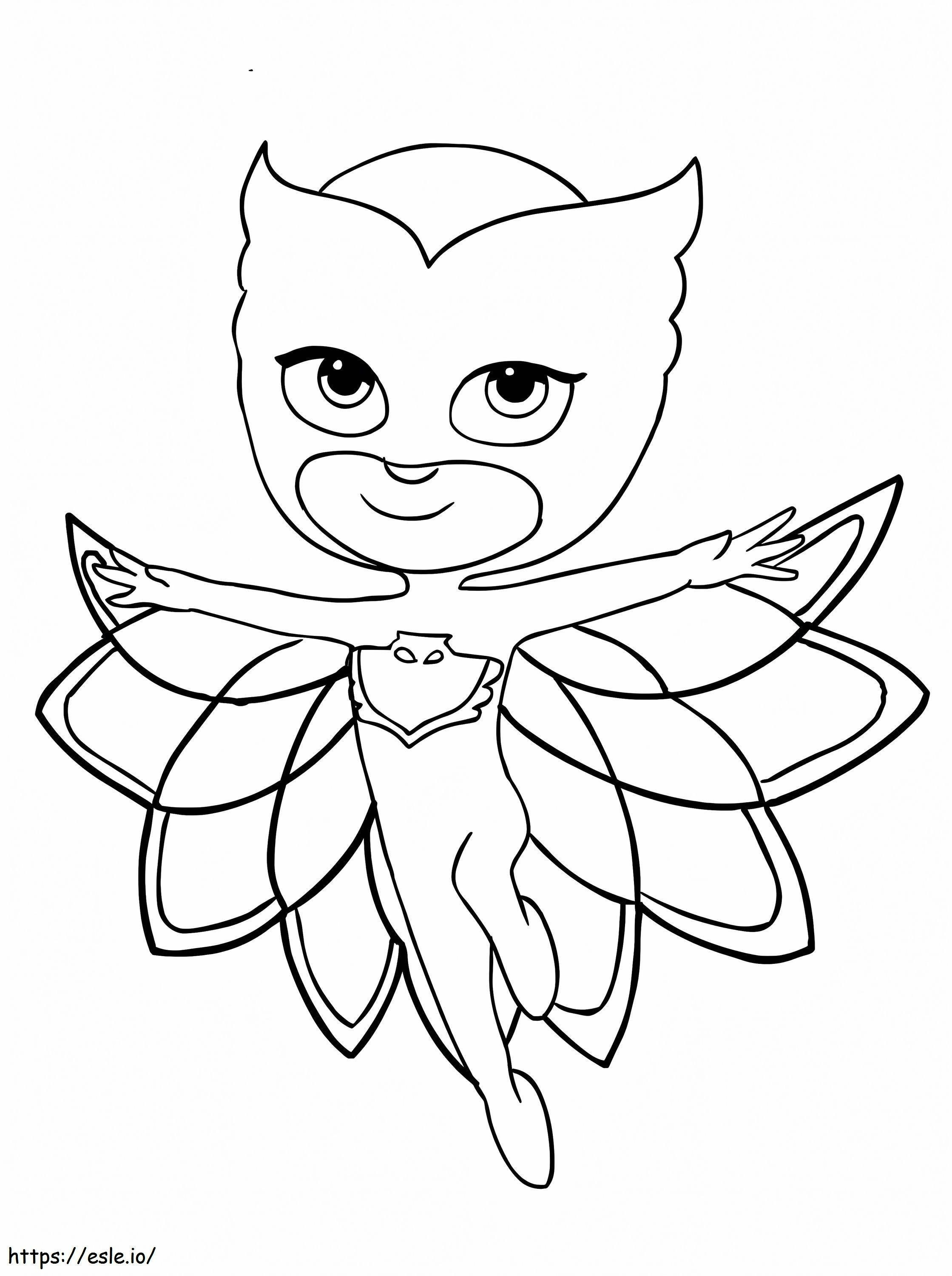 Owlette PJ Masksilta värityskuva