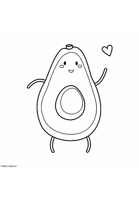Avocado With Small Eyes coloring page
