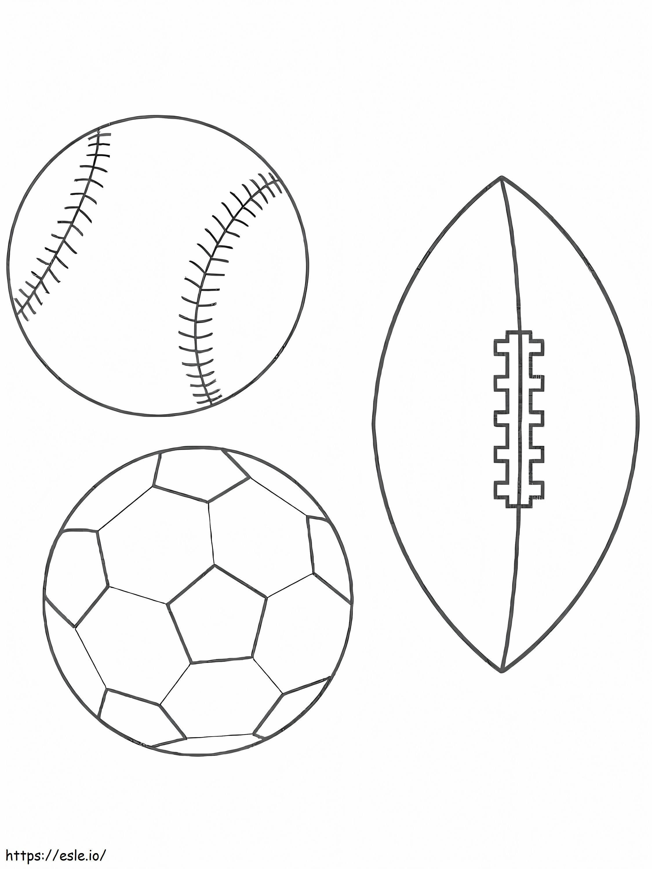 Sports Balls coloring page