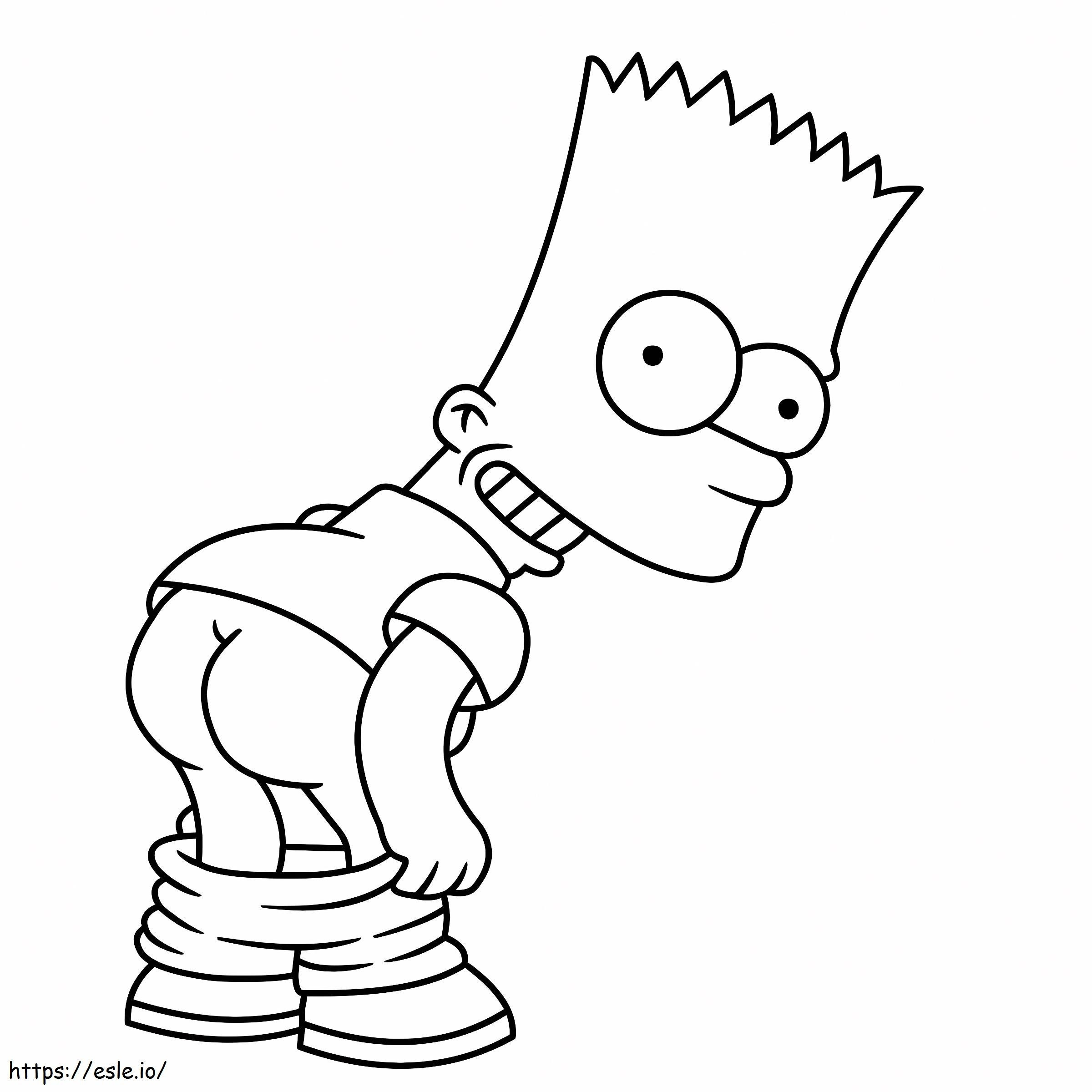 Bart Simpson lo è da colorare