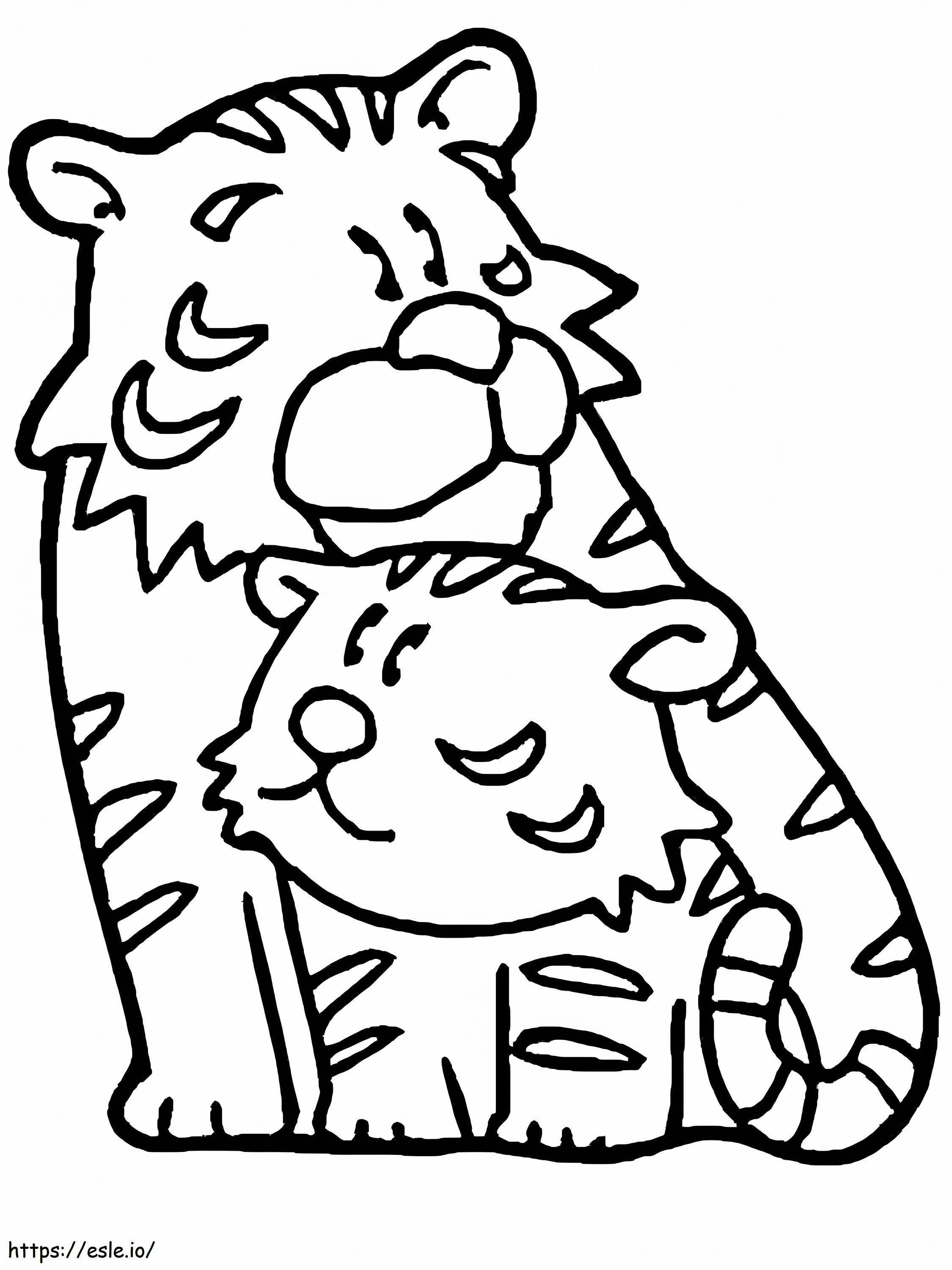 Tiger Family coloring page
