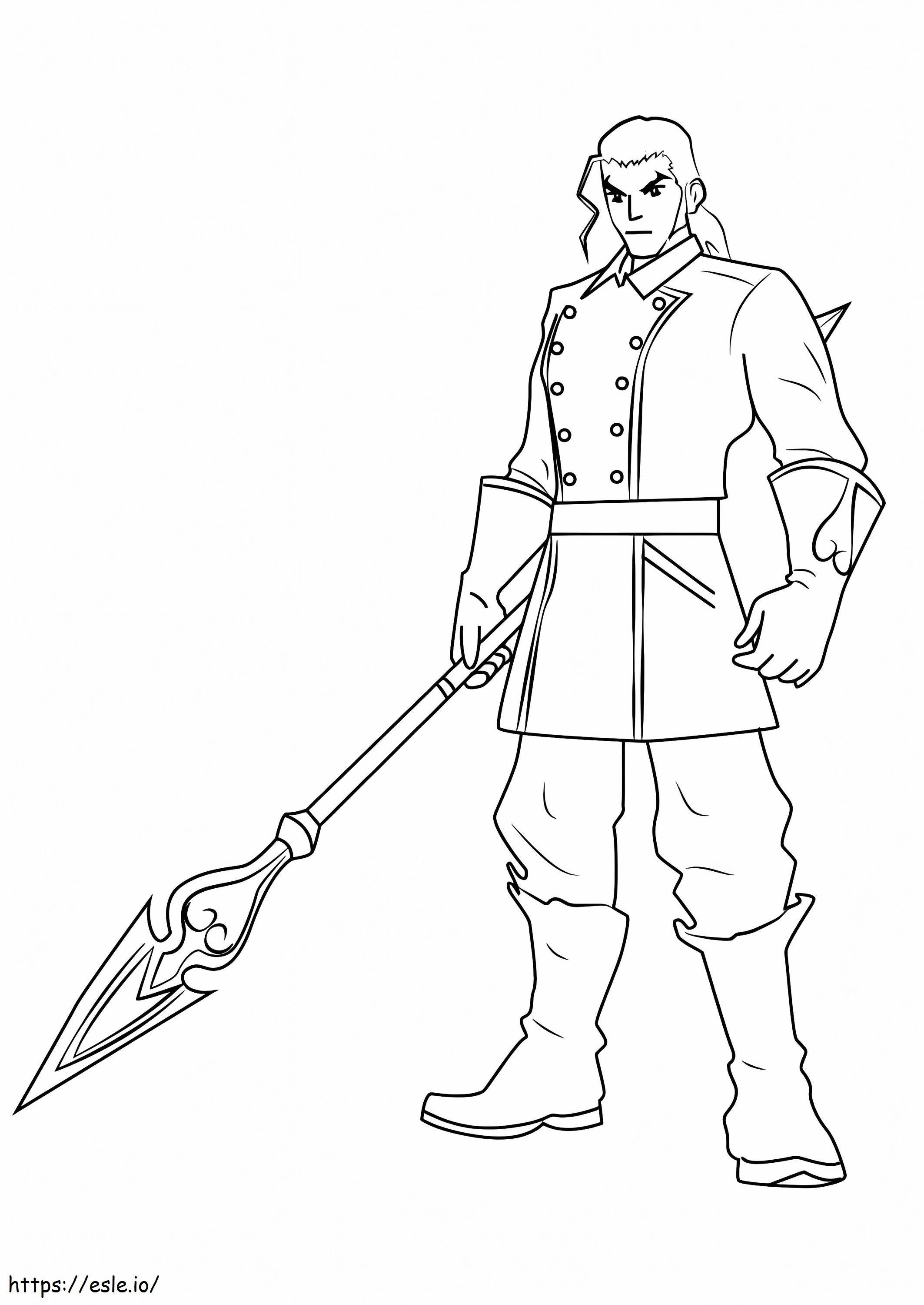 Dilan From Kingdom Hearts coloring page