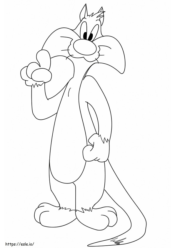 Sylvester Smiling coloring page