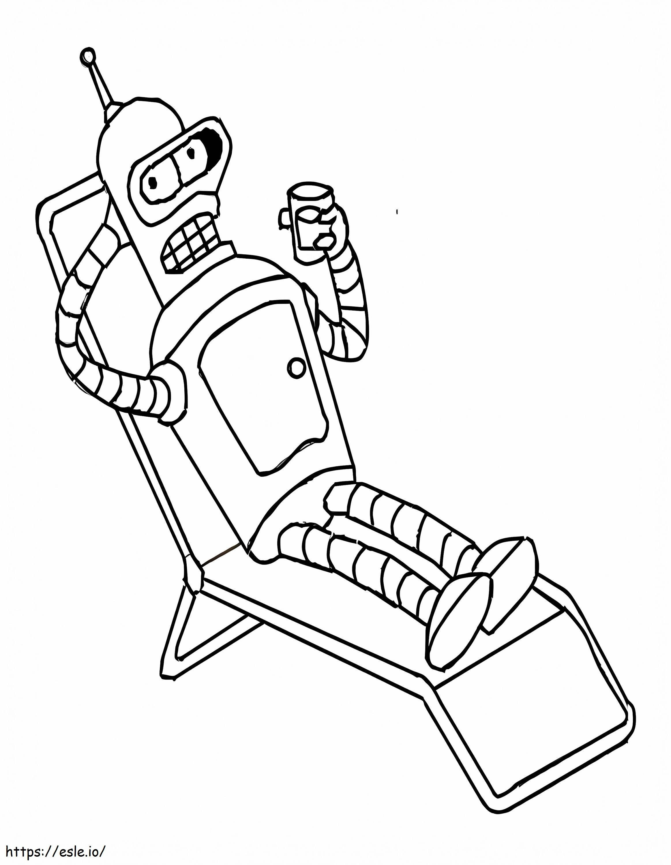 Coloriage Bender relaxant à imprimer dessin