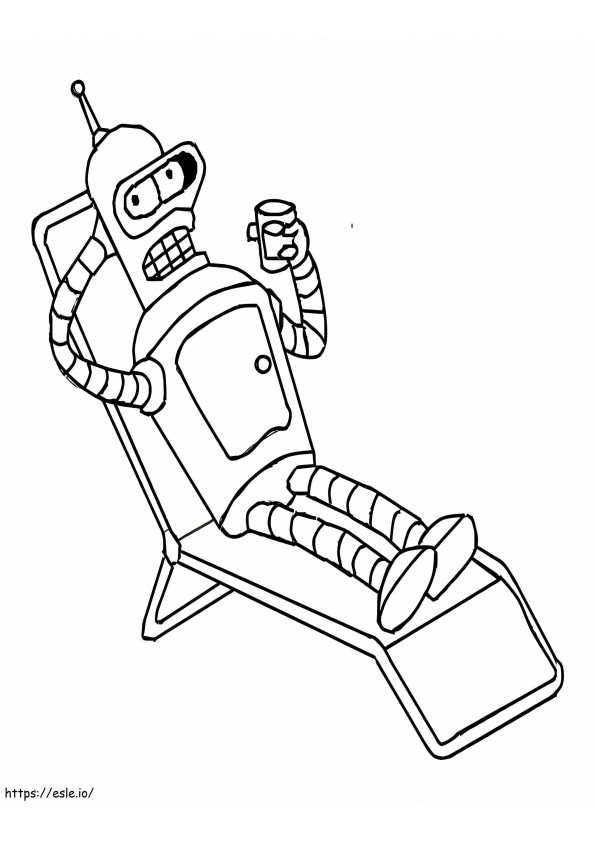 Bender Relaxing coloring page