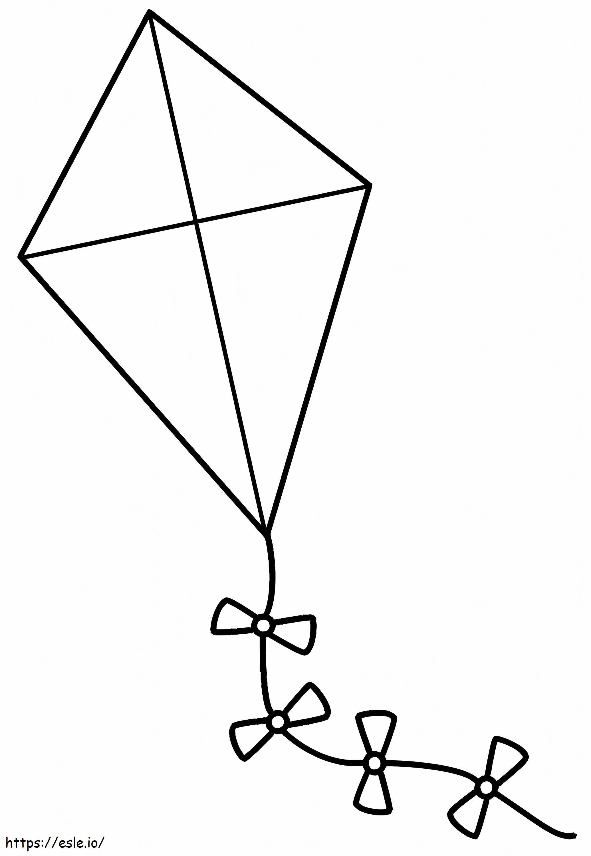 Kite coloring page