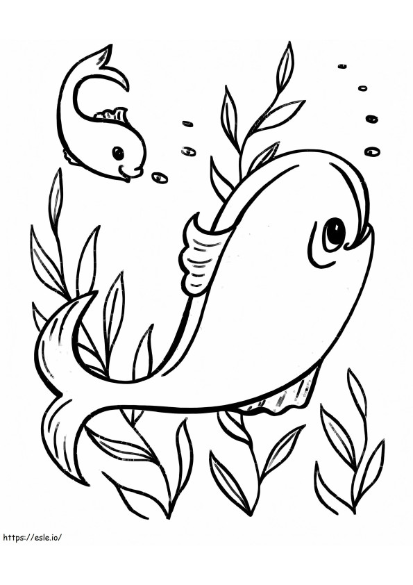 Fishes In The Ocean coloring page