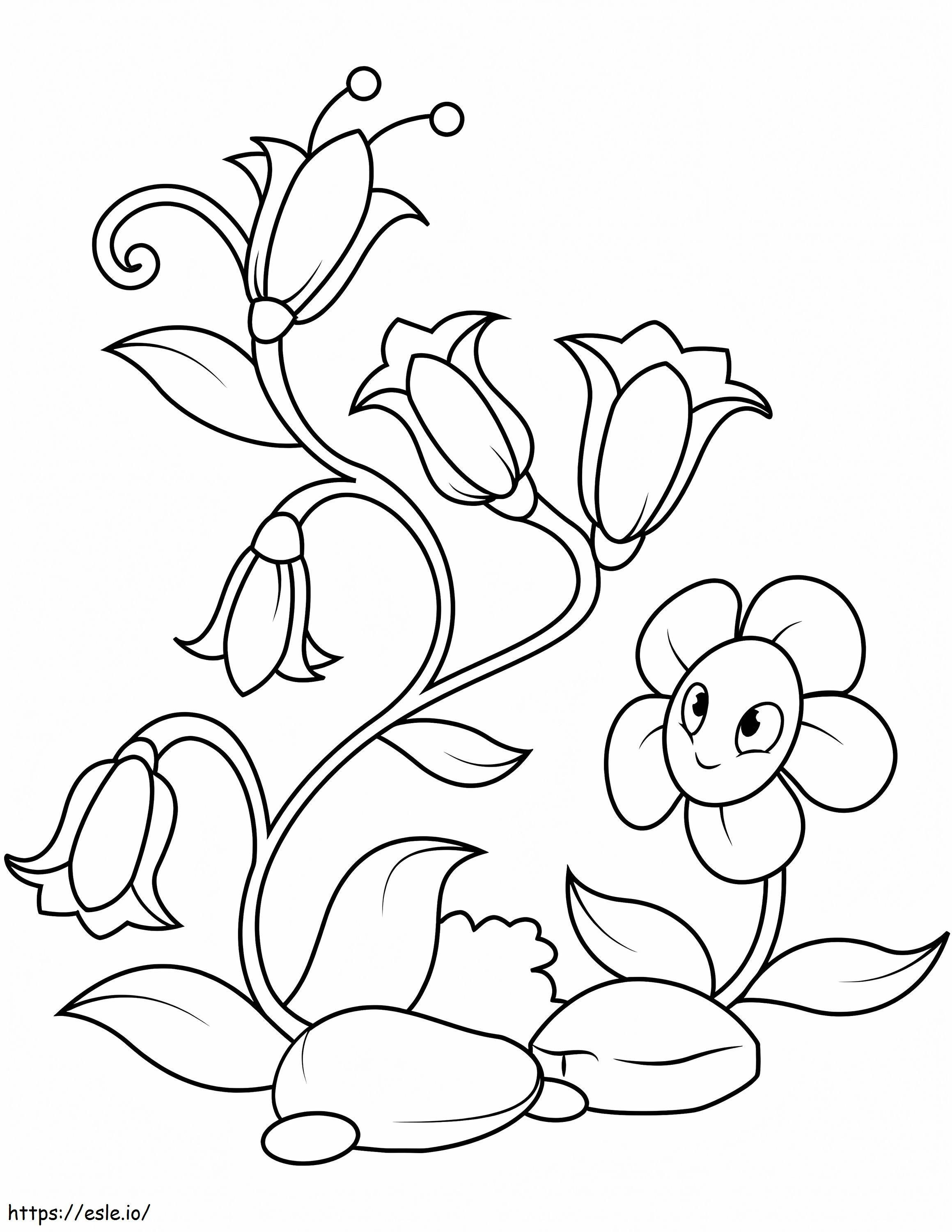 Flores de campânula 7 para colorir