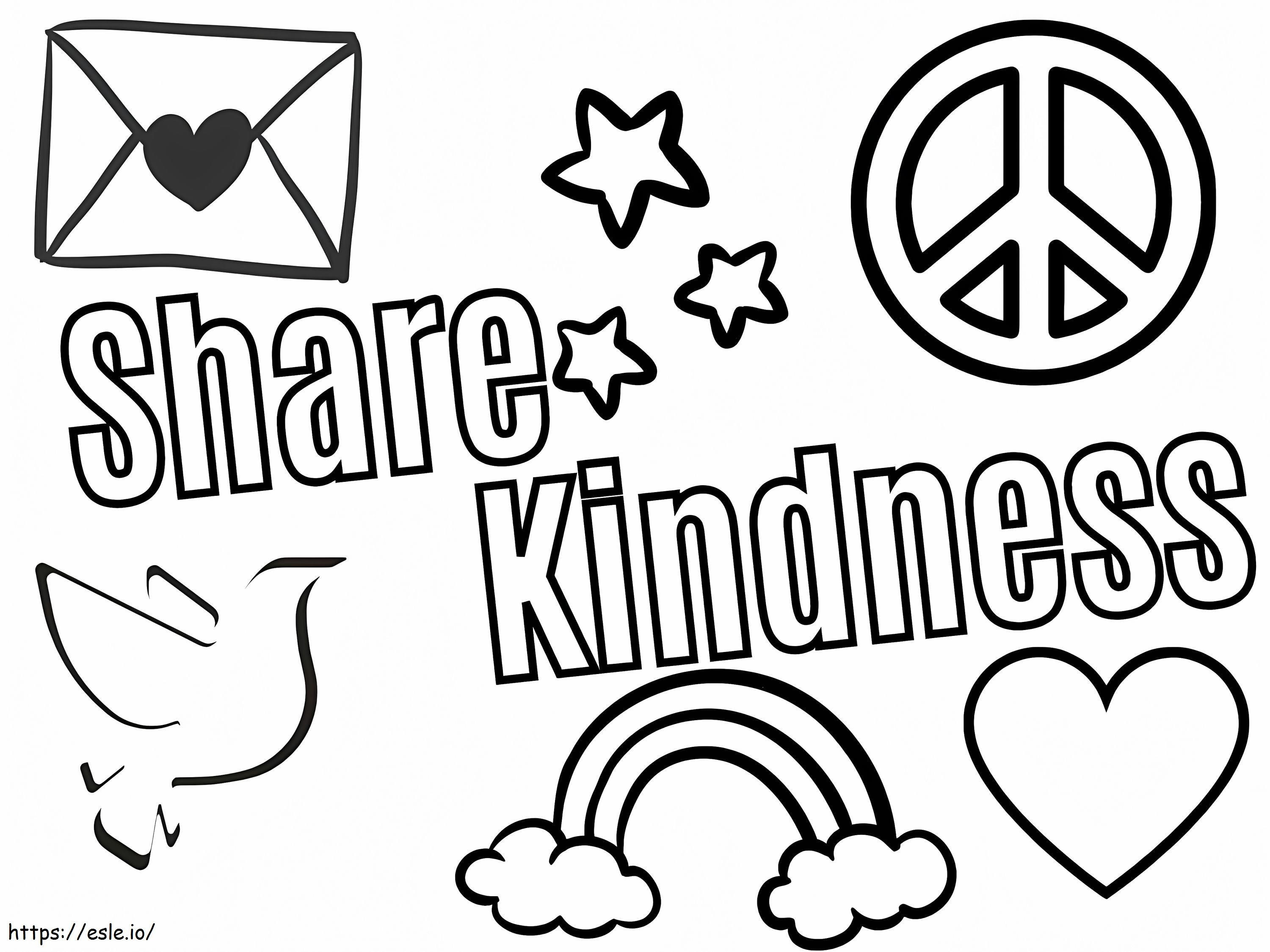 Share Kindness coloring page