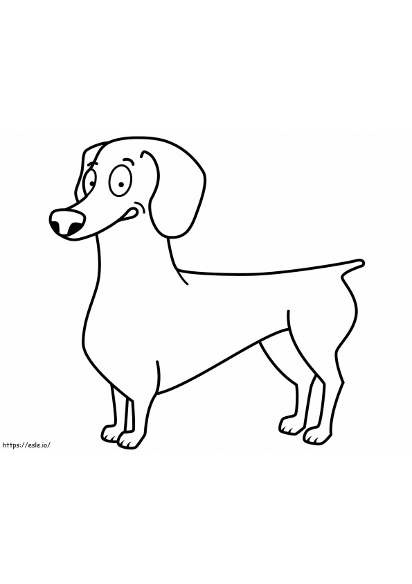 Funny Dachshund coloring page