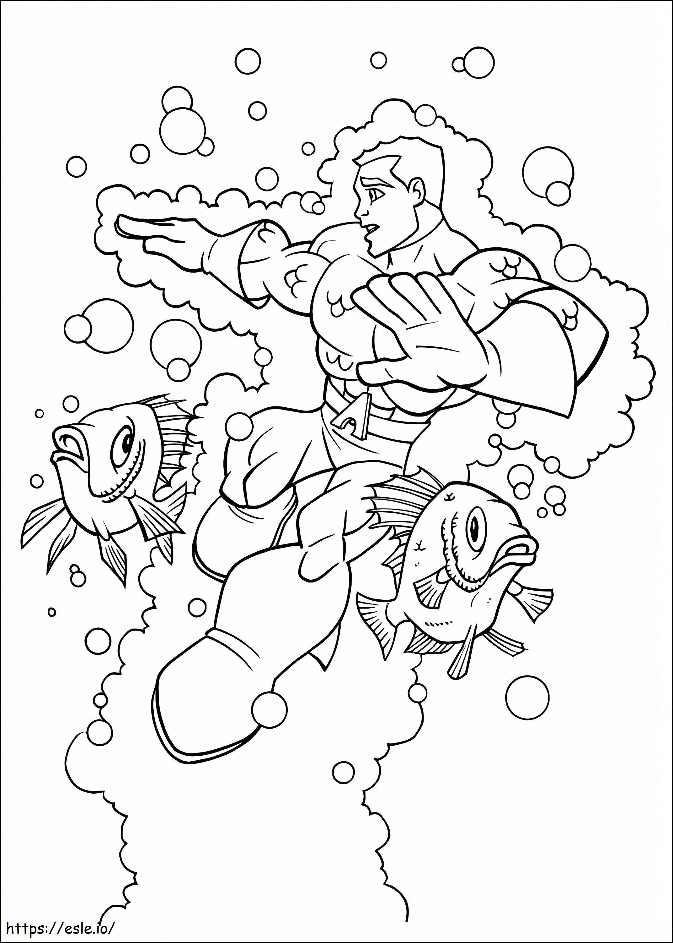 Aquaman Super Friends coloring page