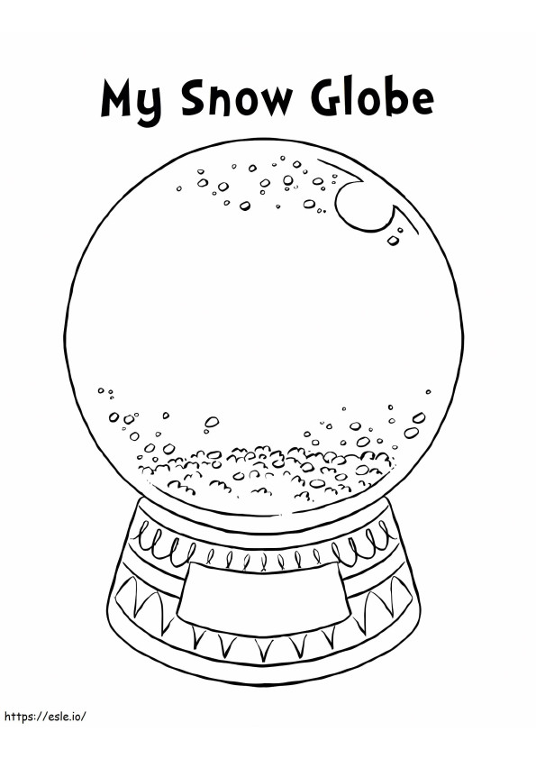 Free Snow Globe coloring page