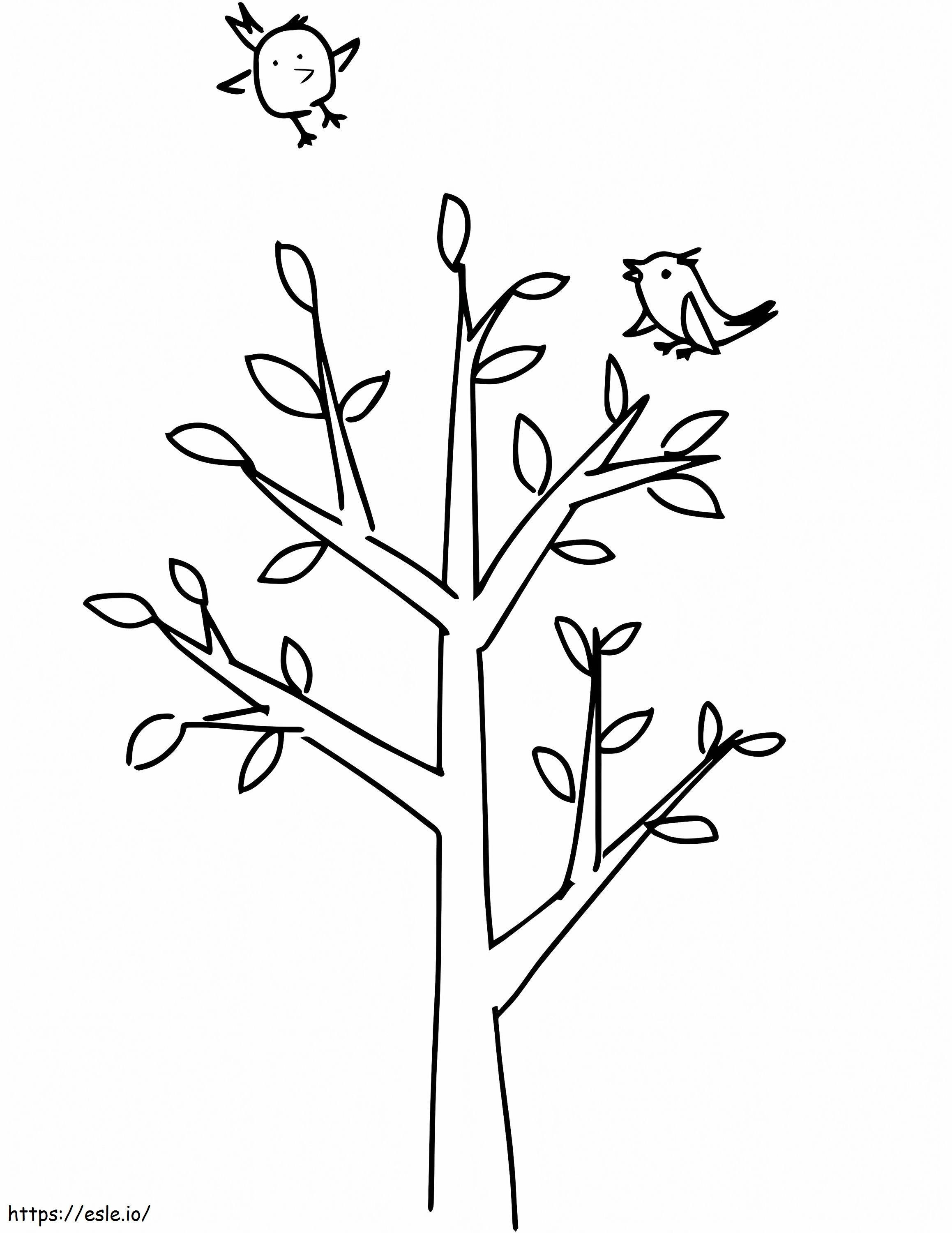 Spring Tree 4 coloring page