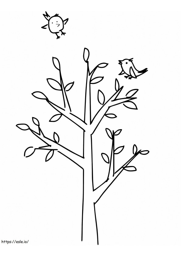 Spring Tree 4 coloring page