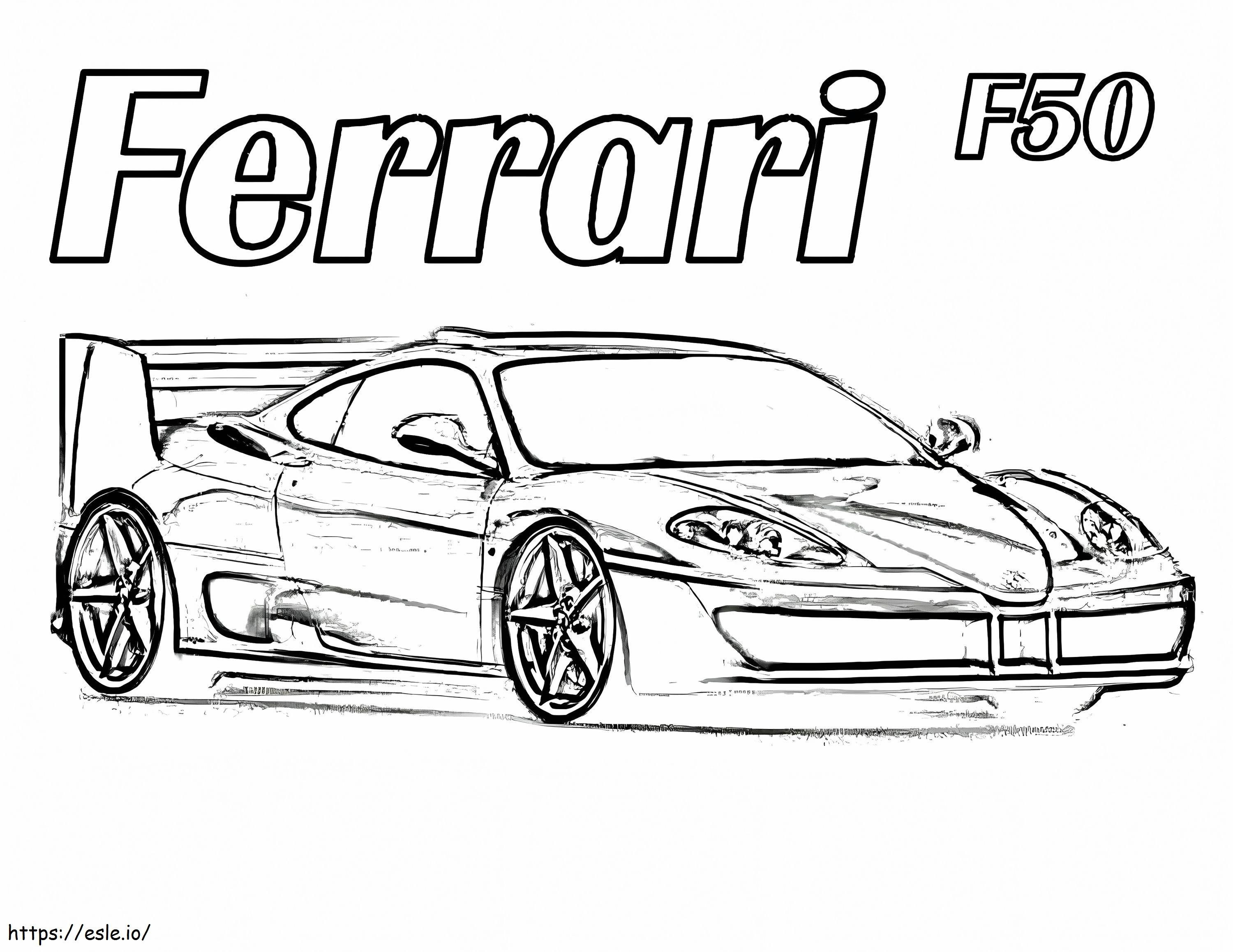 Ferrari F50 Gambar Mewarnai