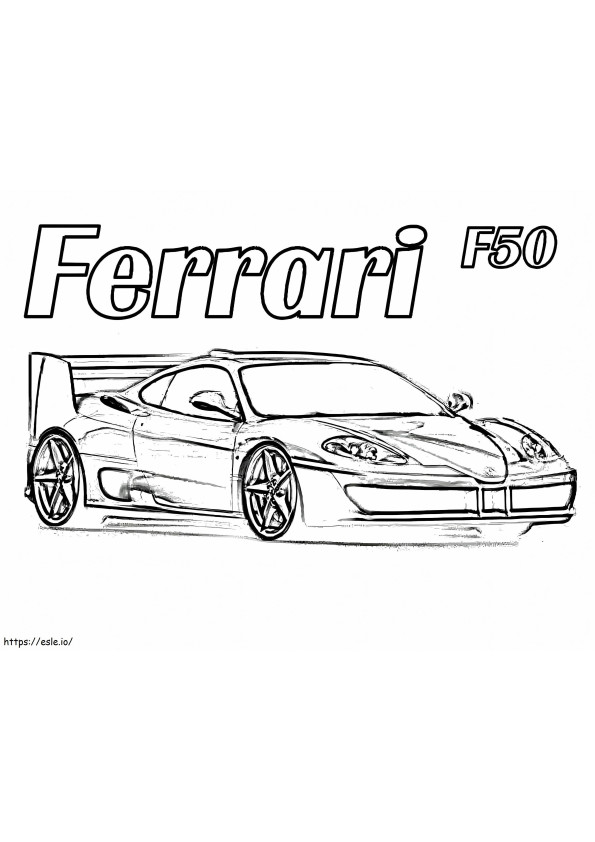 Ferrari F50 coloring page