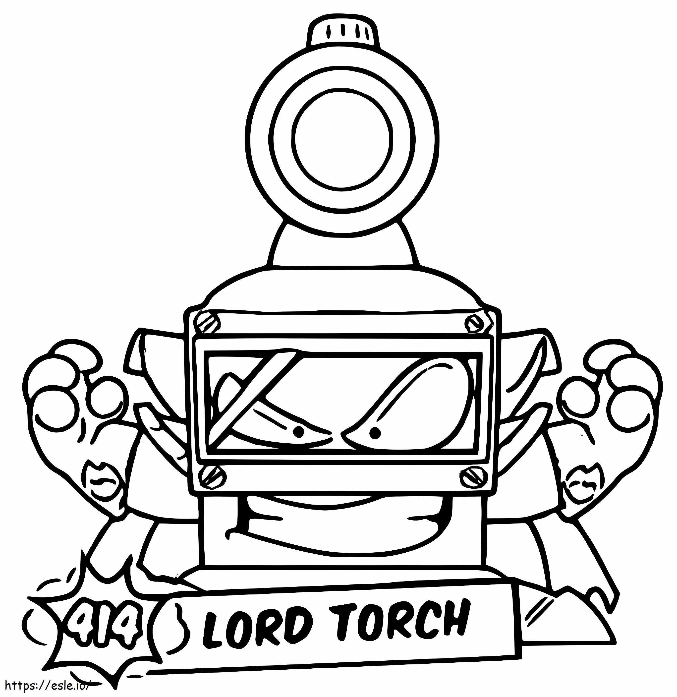 Lord Torch Superzings coloring page
