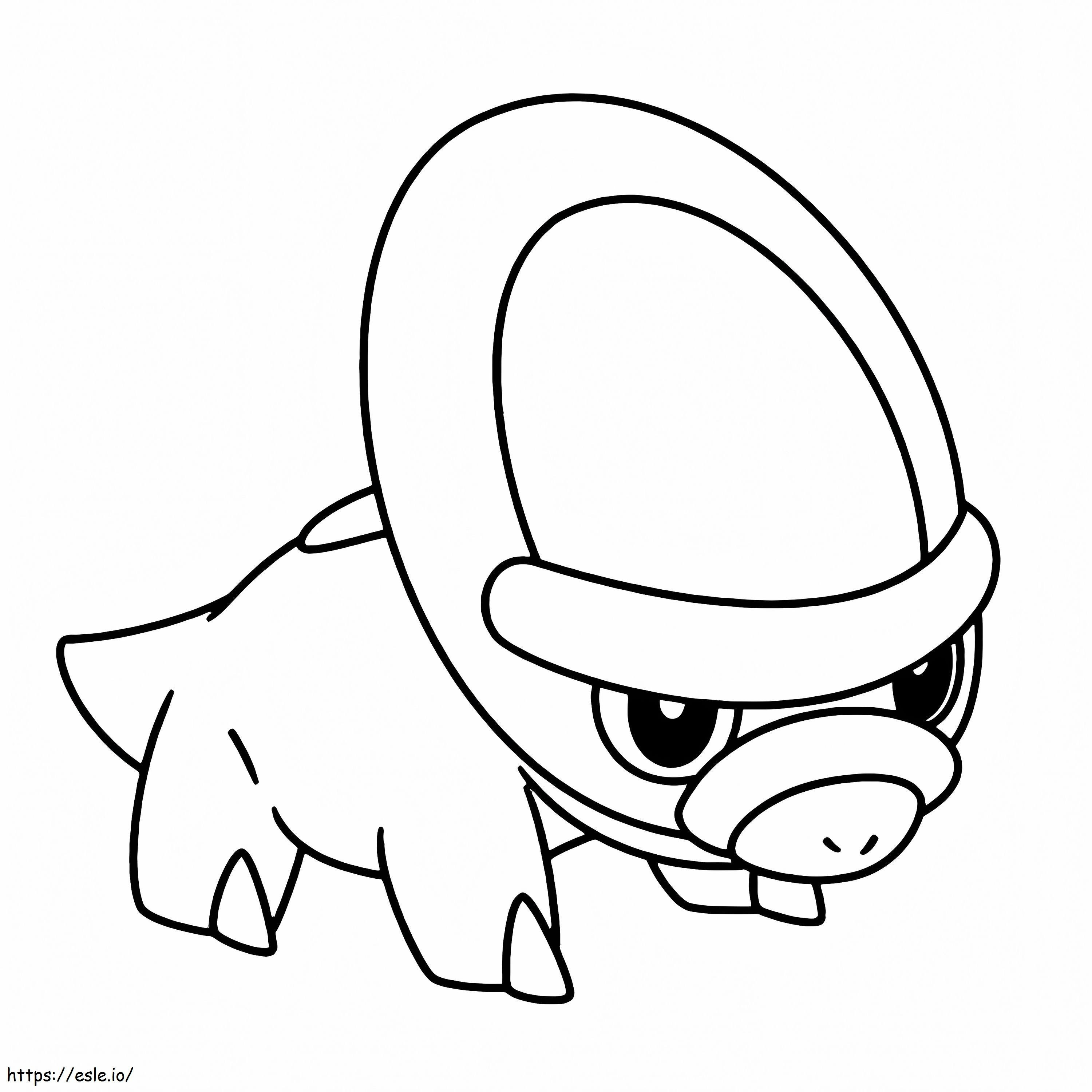Pokemon Shieldon 1 kolorowanka