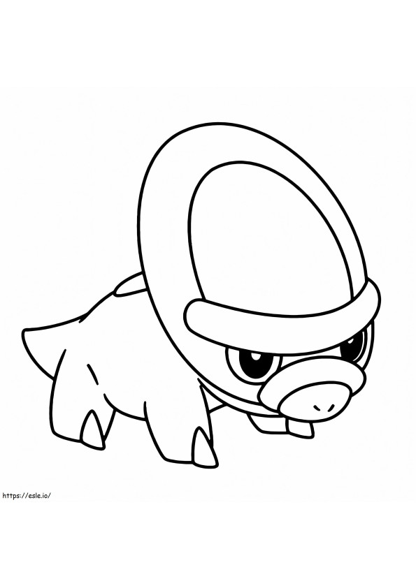 Shieldon Pokemon 1 coloring page