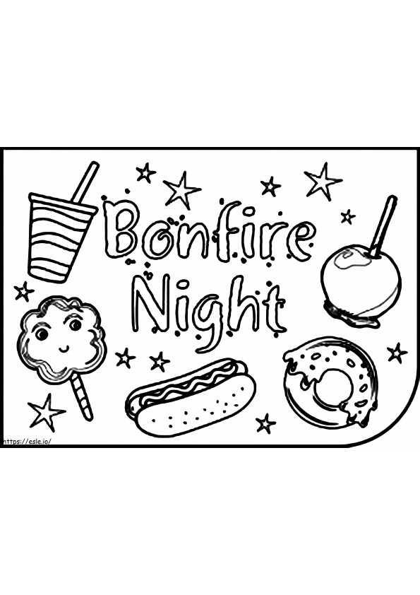 Bonfire Night 5 coloring page
