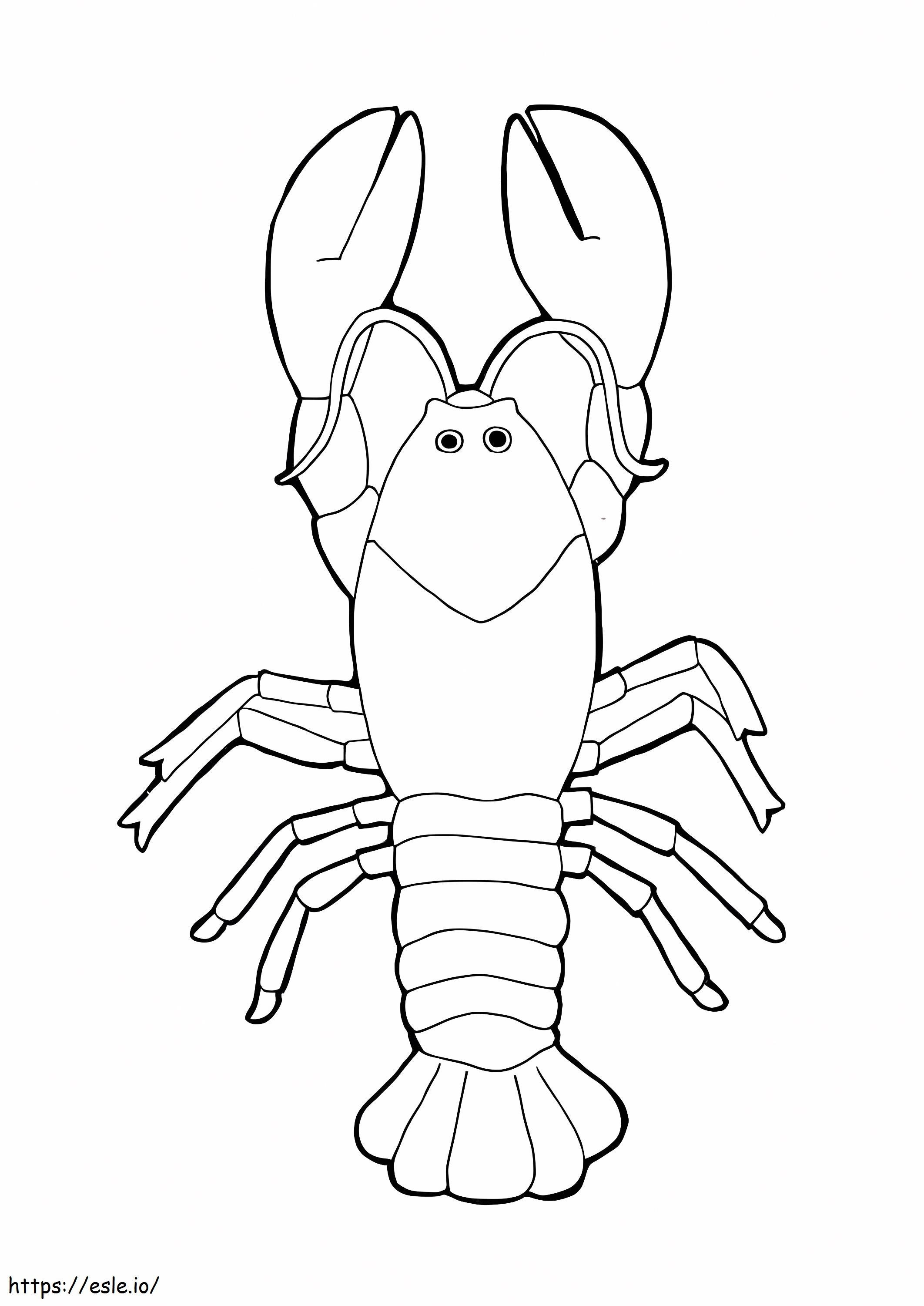Adorable Lobster coloring page