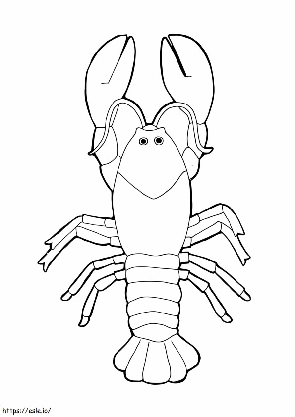 Lobster yang menggemaskan Gambar Mewarnai