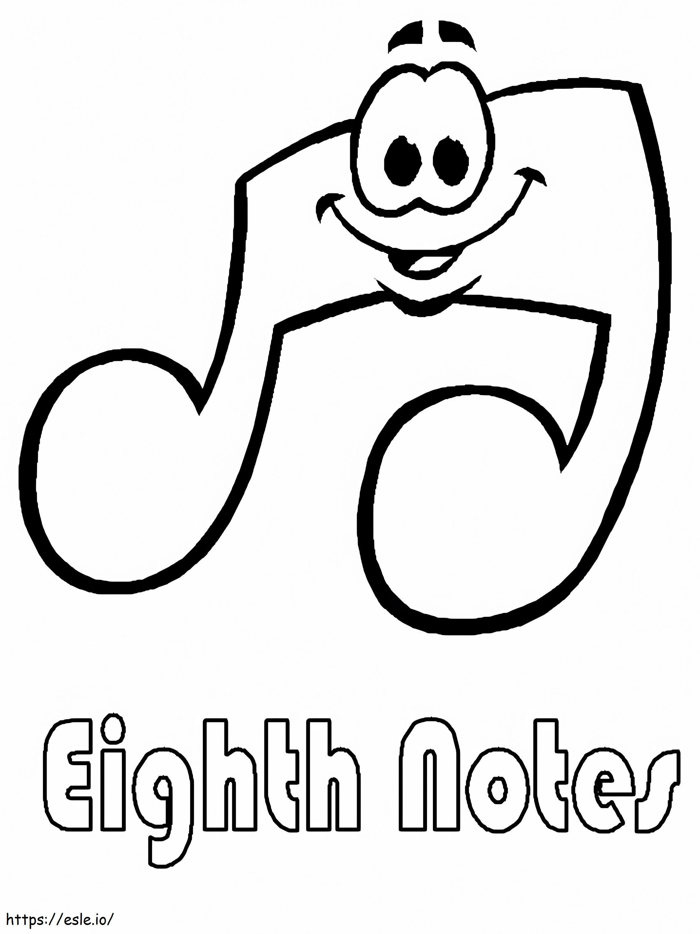 Happy Music Notes coloring page