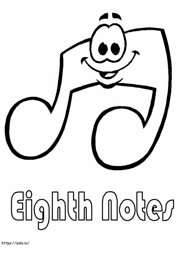 Happy Music Notes coloring page