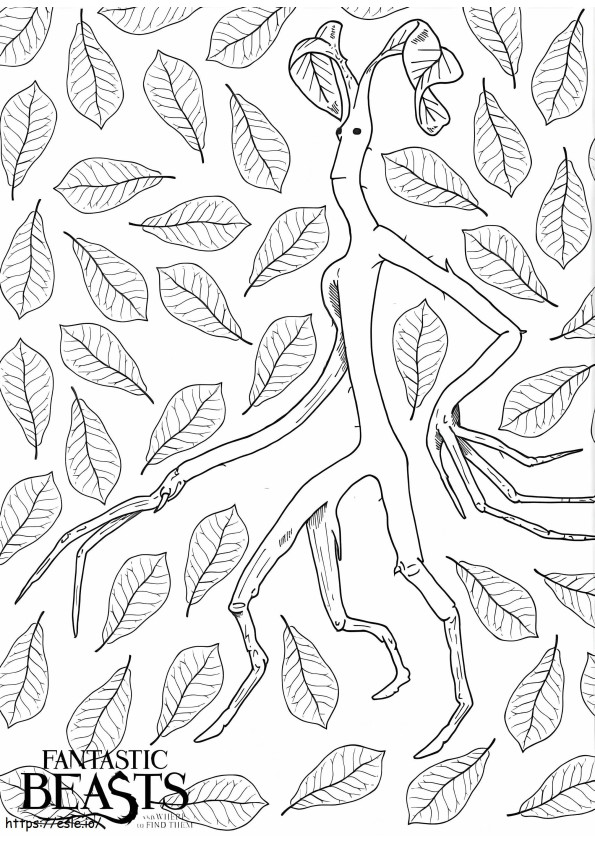 Bowtruckle coloring page