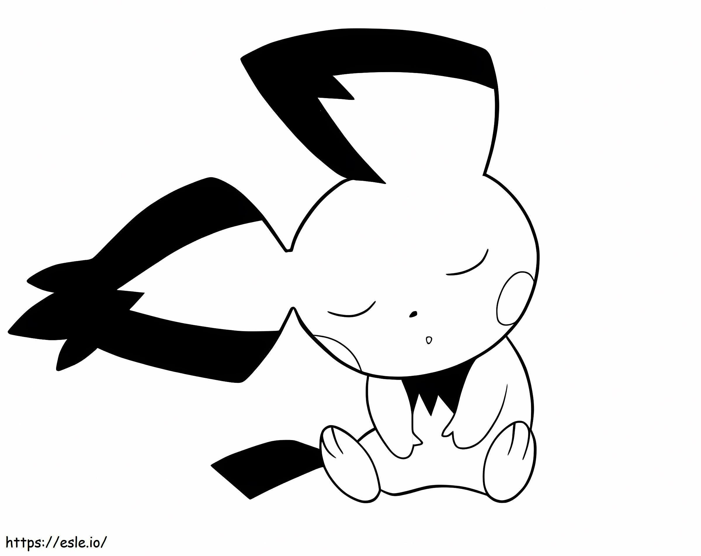 Pichu Sleeping coloring page