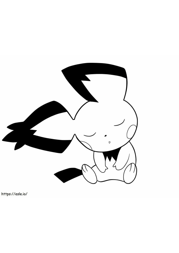 Pichu Sleeping coloring page