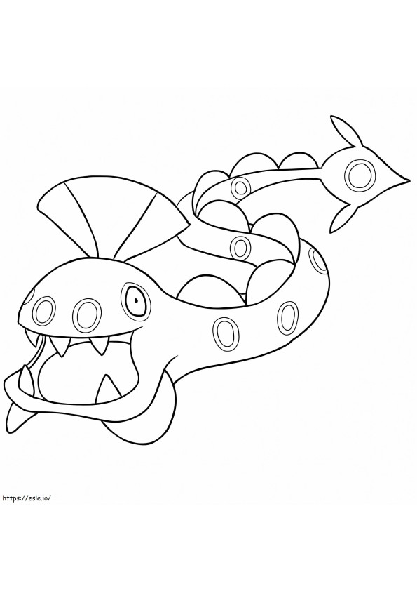 Coloriage Hunttail, pas Pokémon à imprimer dessin